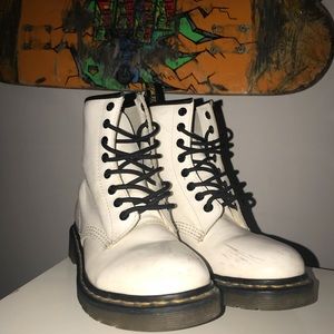 White Classic Doc Marten 1460 8-eye boot